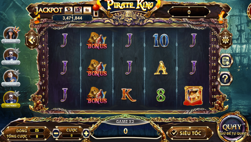 Pirate King - Siêu phẩm quay hũ vua hải tặc hot nhất